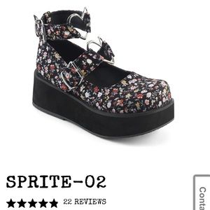 DEMONIA MARY JANES - FLORAL